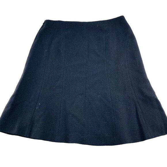 Ann Taylor Womens A-Line Black Skirt Size Large Wool Blend - Picture 5 of 6
